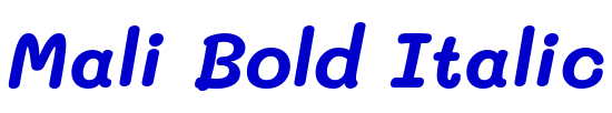 Mali Bold Italic 字体